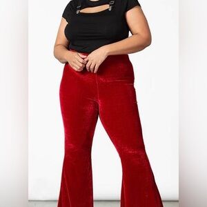 Killstar Moondance Red Velvet Flares